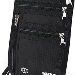 Neck Wallet RFID Blocking Passport Holder Easy to Conceal Travel Pouch Hand Wash